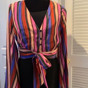 Topshop multi-colored shirt. Size 8. New with tags.